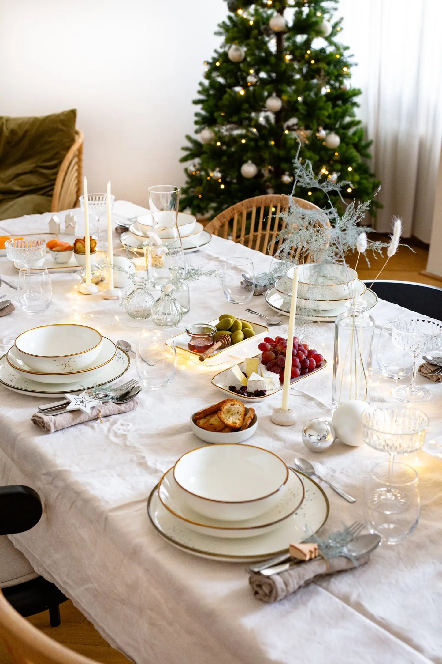 Riviera Schüssel blaue Punkte | 2-tlg. | Weiß / Blau | Porzellan