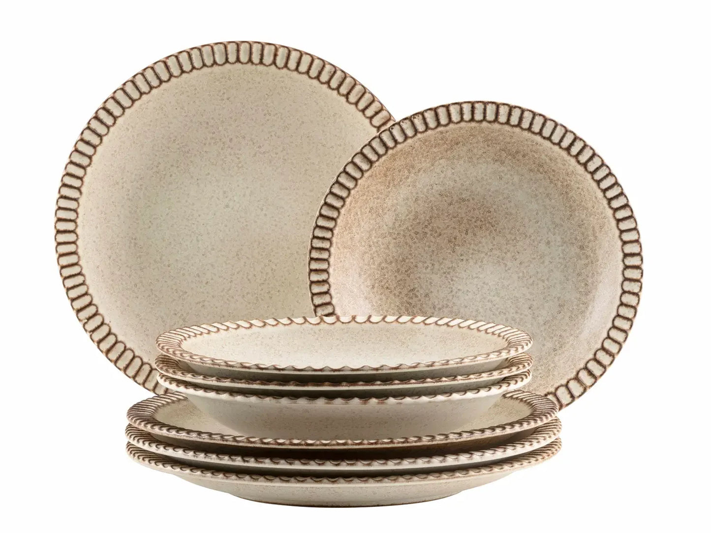 Idyll Tellerset | 8-tlg. | beige | Steinzeug | Made in Portugal