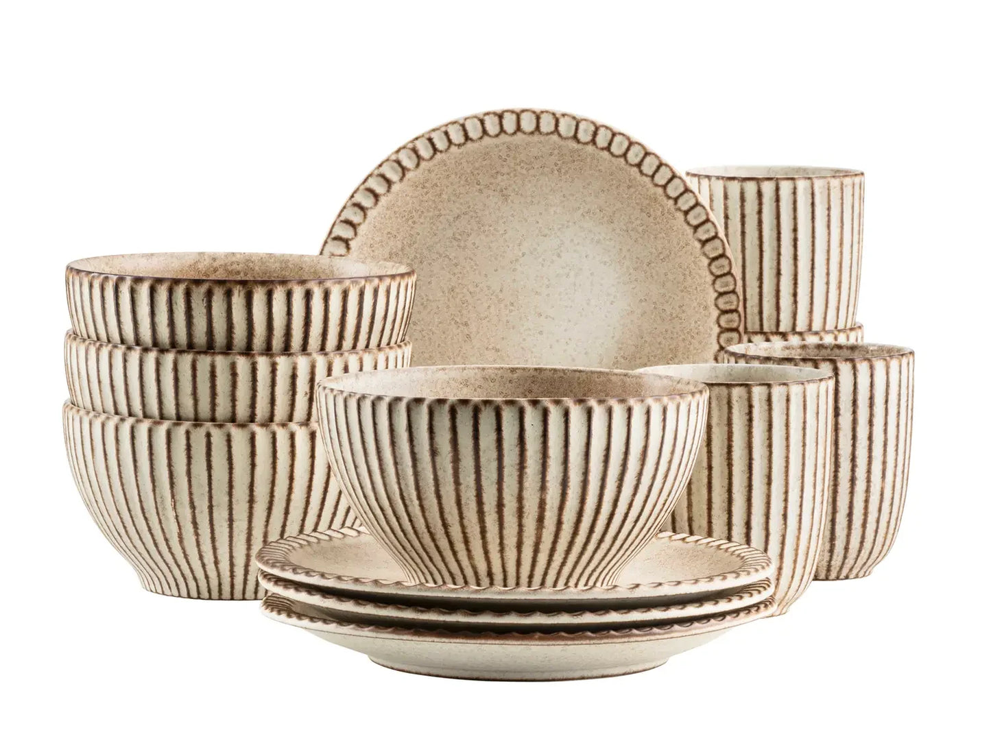 Idyll Frühstücksset | 12-tlg. | Beige | Steinzeug | Made in Portugal