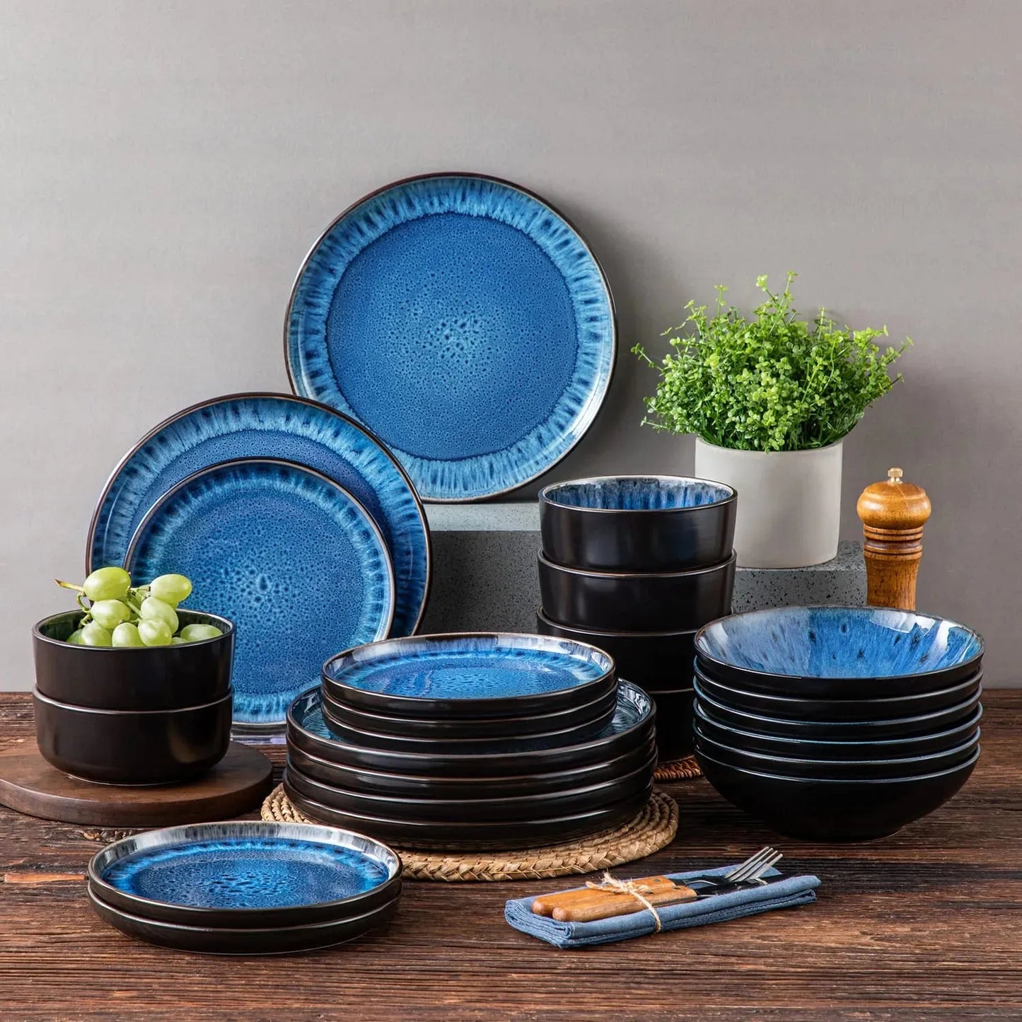 chic-kollektion-geschirrset-blau-24-steingut-toepferkunst-3 - Töpferkunst | Steingut Geschirrsets
