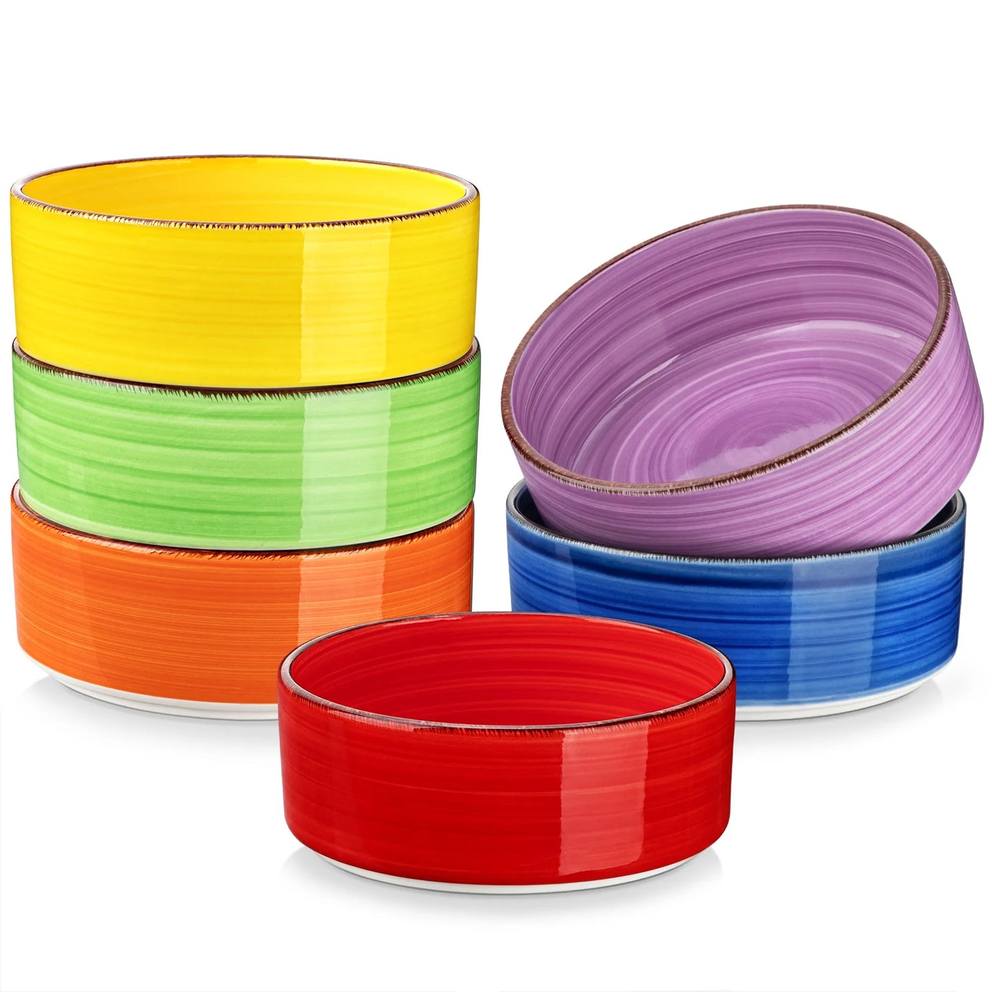 "Circle" Kollektion | 6/12/18-tlg. Schüssel Set 2 | Bunt | Steingut - Töpferkunst | Steingut Geschirrsets