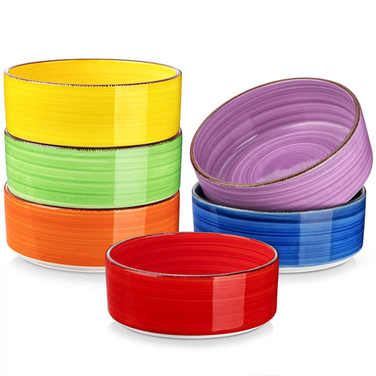 "Circle" Kollektion | 6/12/18-tlg. Schüssel Set 2 | Bunt | Steingut - Töpferkunst | Steingut Geschirrsets