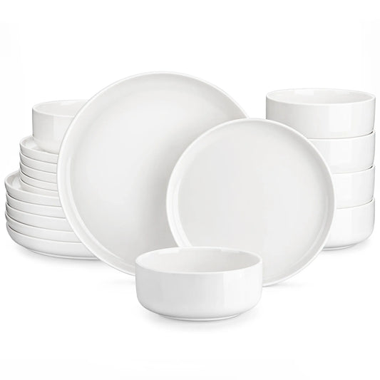 "Nordic" Kollektion | Geschirr Set 18/36-tlg. | weiß | Porzellan - Töpferkunst | Steingut Geschirrsets