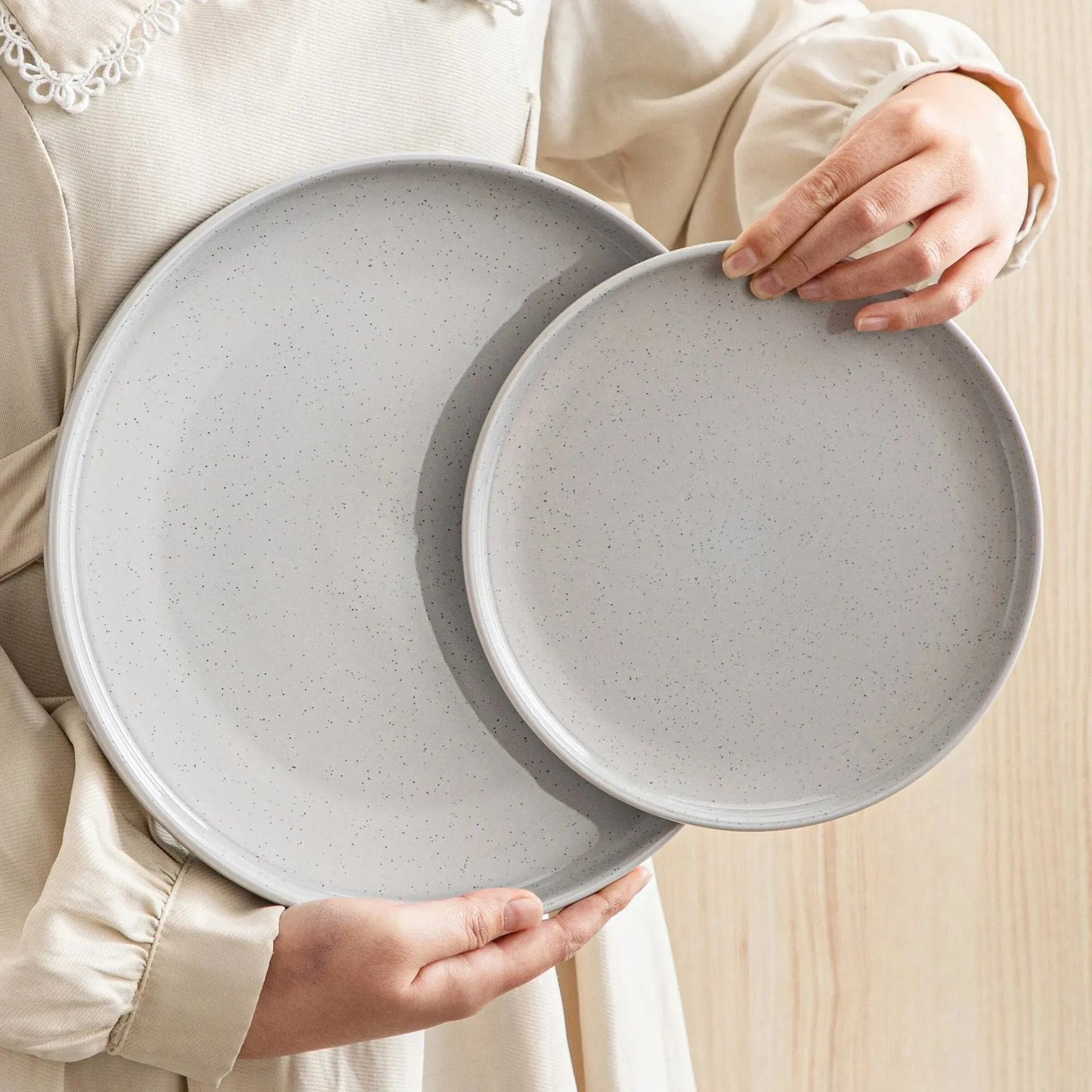 "Glaze" Kollektion | Geschirr Set 16/32/48-tlg. | weiß | Steingut - Töpferkunst | Steingut Geschirrsets