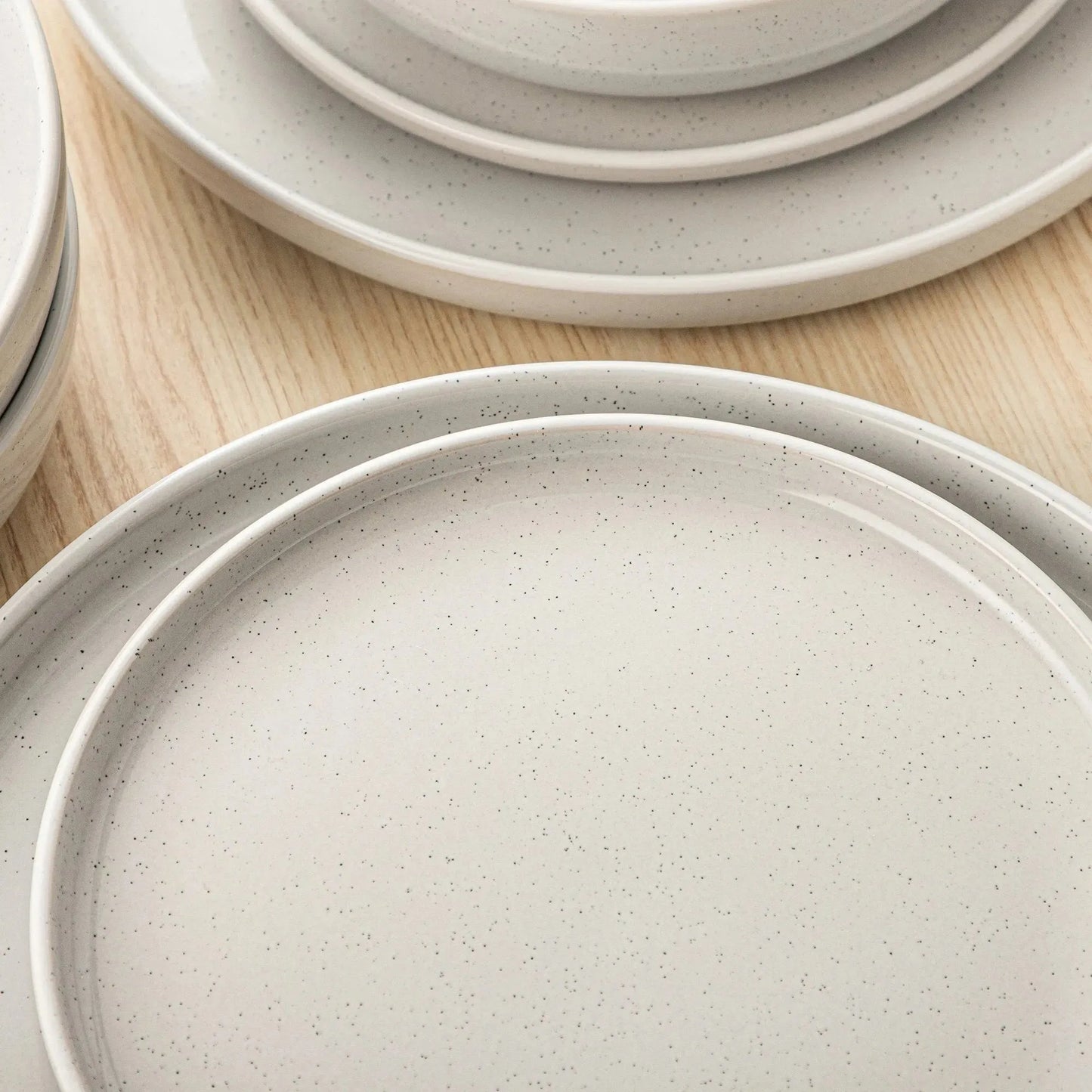 "Glaze" Kollektion | Geschirr Set 16/32/48-tlg. | weiß | Steingut - Töpferkunst | Steingut Geschirrsets