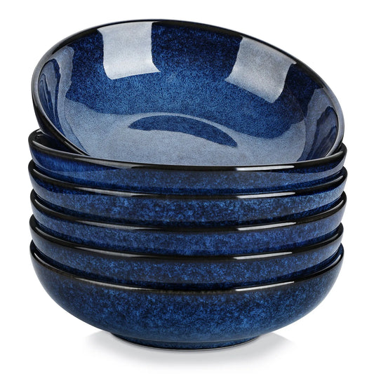 "Color" Kollektion | 6/12/18-tlg. Pasta Teller | Blau | Steingut - Töpferkunst | Steingut Geschirrsets