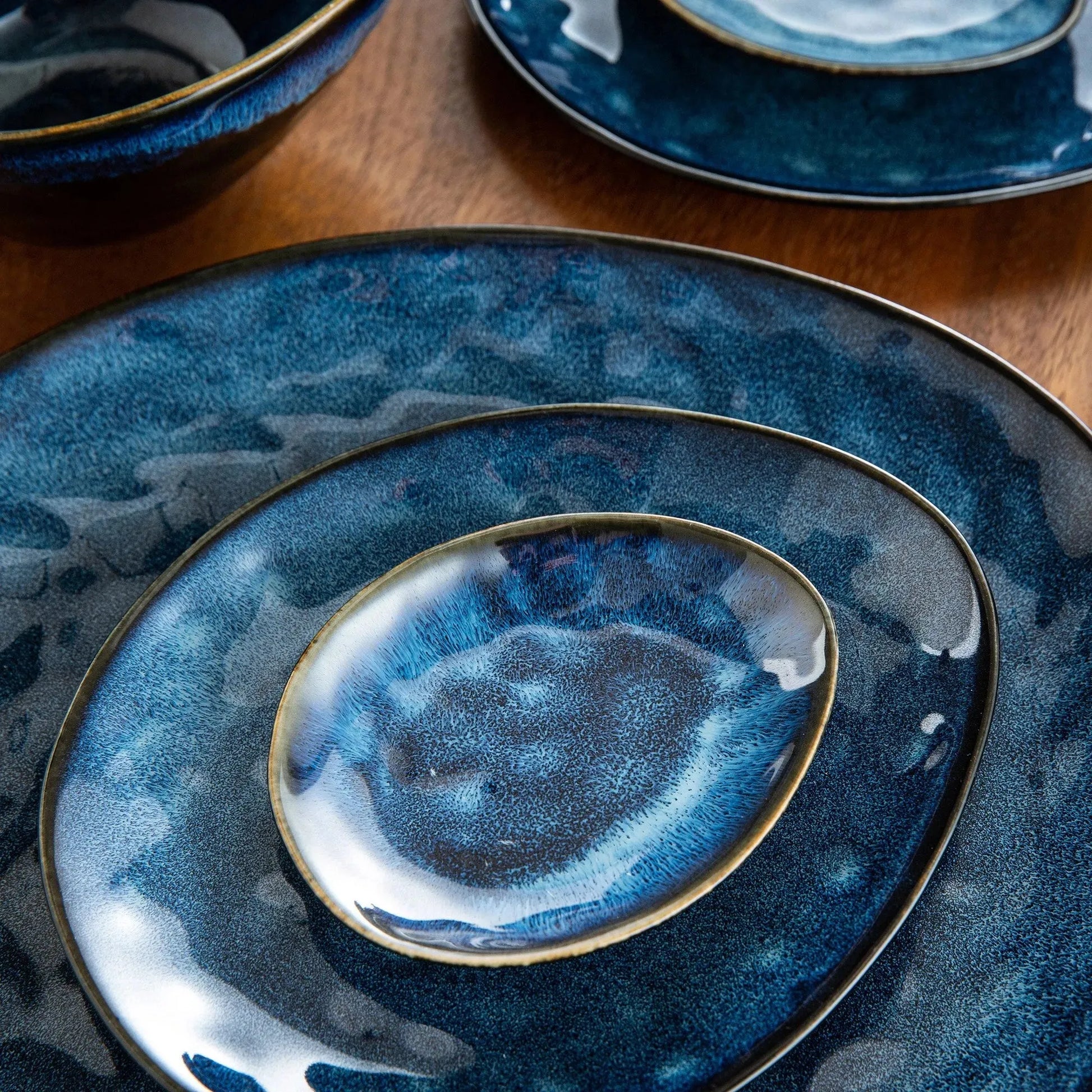 "Color" Kollektion | Geschirr Set 11/22/33-tlg. | blau | Steingut - Töpferkunst | Steingut Geschirrsets