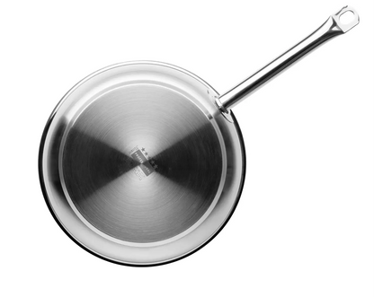Pro Inox Bratpfanne antihaftbeschichtet Edelstahl | Silber / Schwarz | Edelstahl 18/10