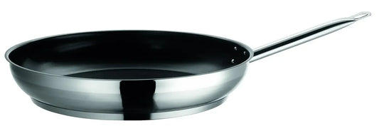 Pro Inox Bratpfanne antihaftbeschichtet Edelstahl | Silber / Schwarz | Edelstahl 18/10