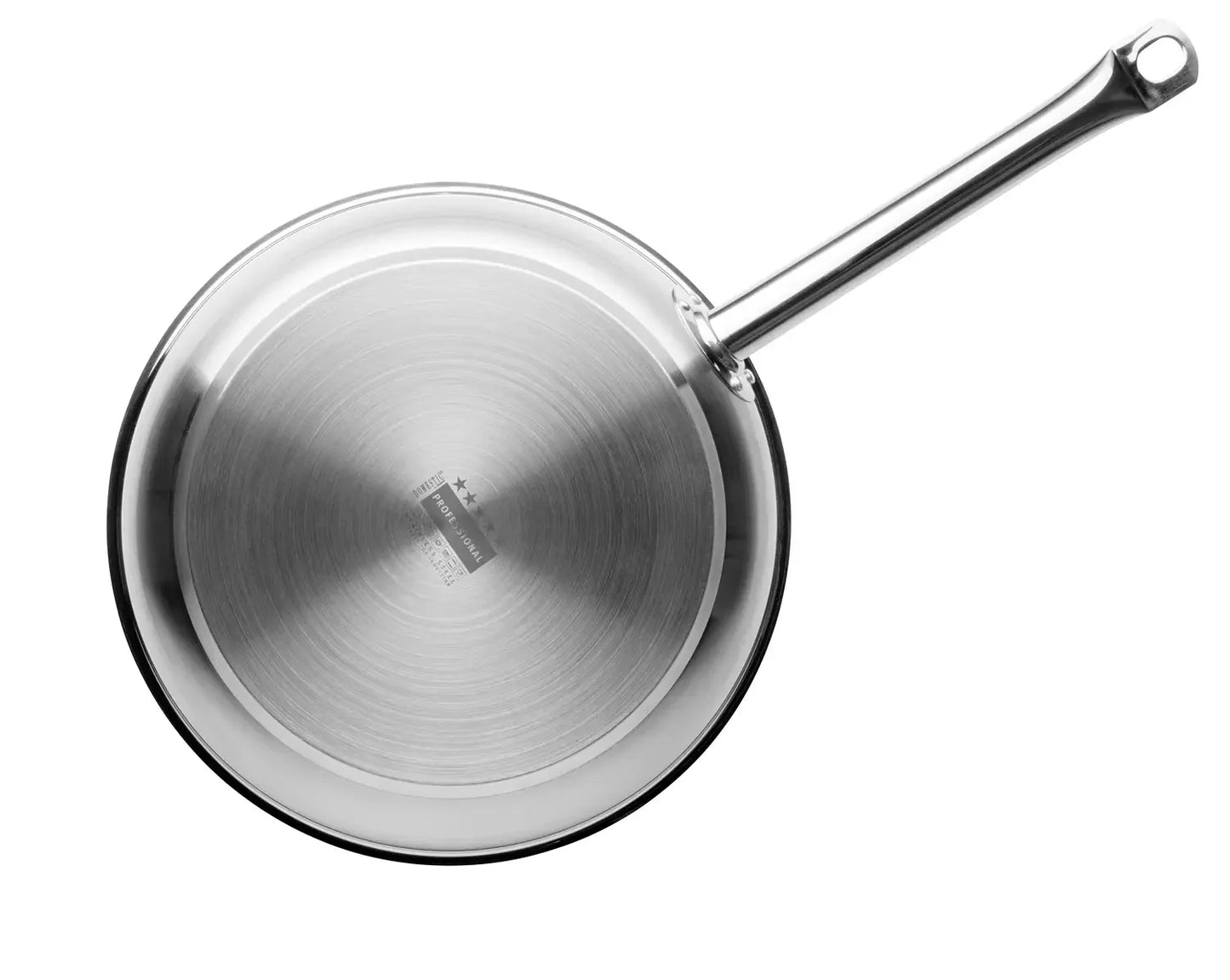 Pro Inox Bratpfanne antihaftbeschichtet Edelstahl | Silber / Schwarz | Edelstahl 18/10