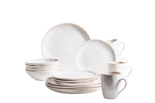 Nordic Frost Kombiservice | 16-tlg. | Weiß | Steinzeug
