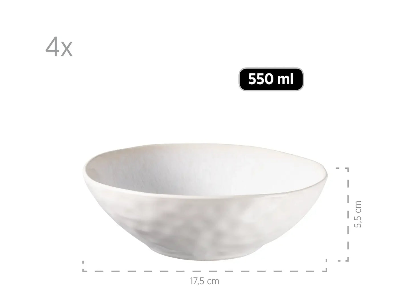 Nordic Frost Kombiservice | 16-tlg. | Weiß | Steinzeug