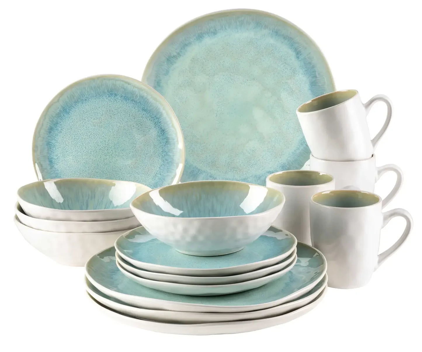 Nordic Frost Kombiservice | 16-tlg. | Grün | Steinzeug