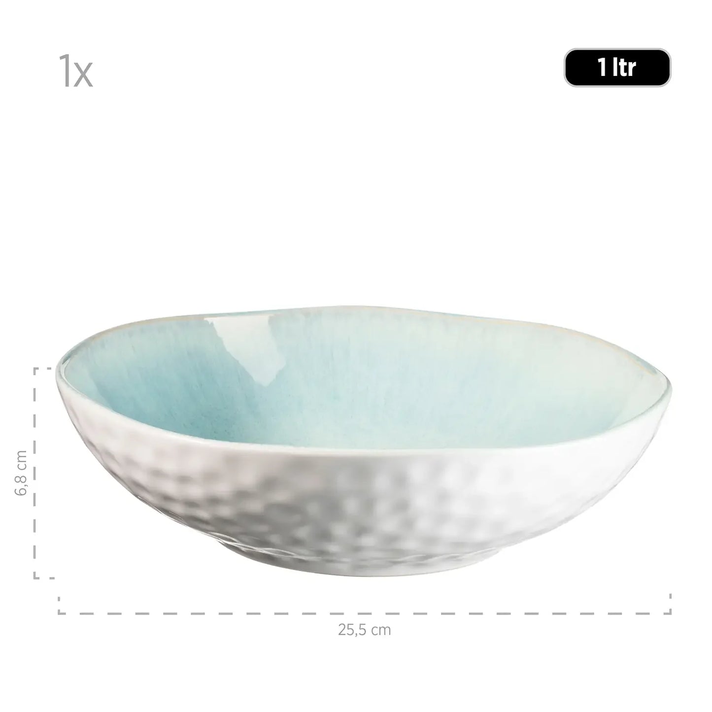 Nordic Frost Schüsselset | 9-tlg. | Grün | Steinzeug