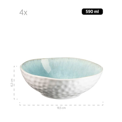 Nordic Frost Schüsselset | 9-tlg. | Grün | Steinzeug