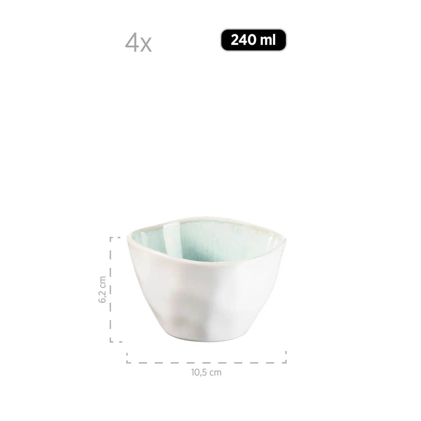 Nordic Frost Schüsselset | 9-tlg. | Grün | Steinzeug