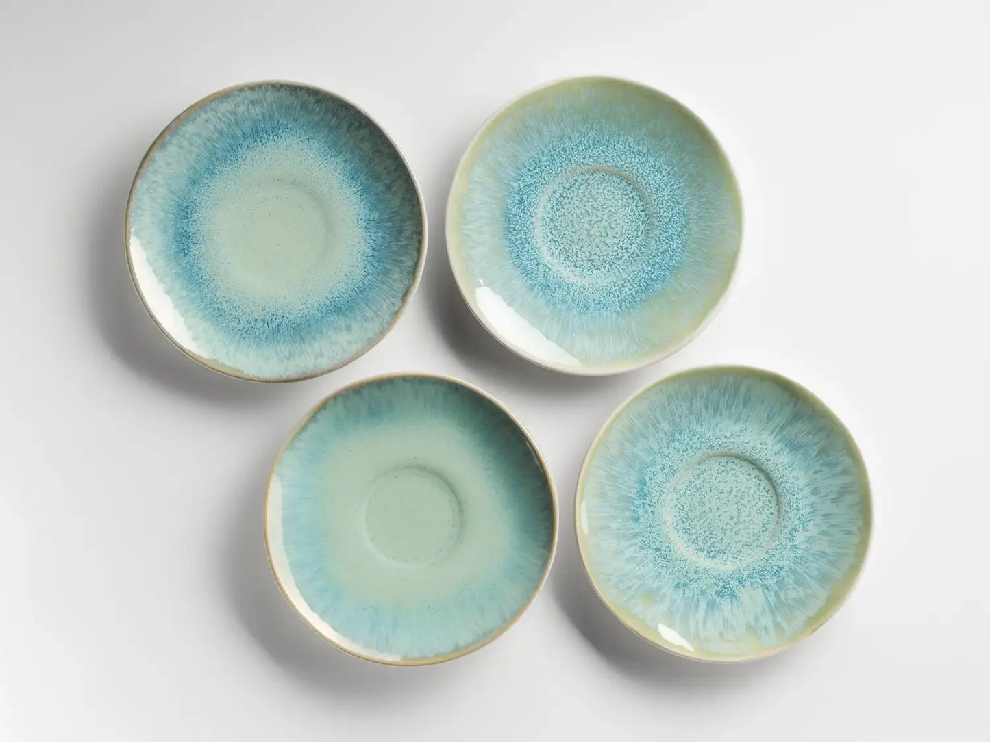 Nordic Frost Kaffeetassenset | 8-tlg. | Grün | Steinzeug