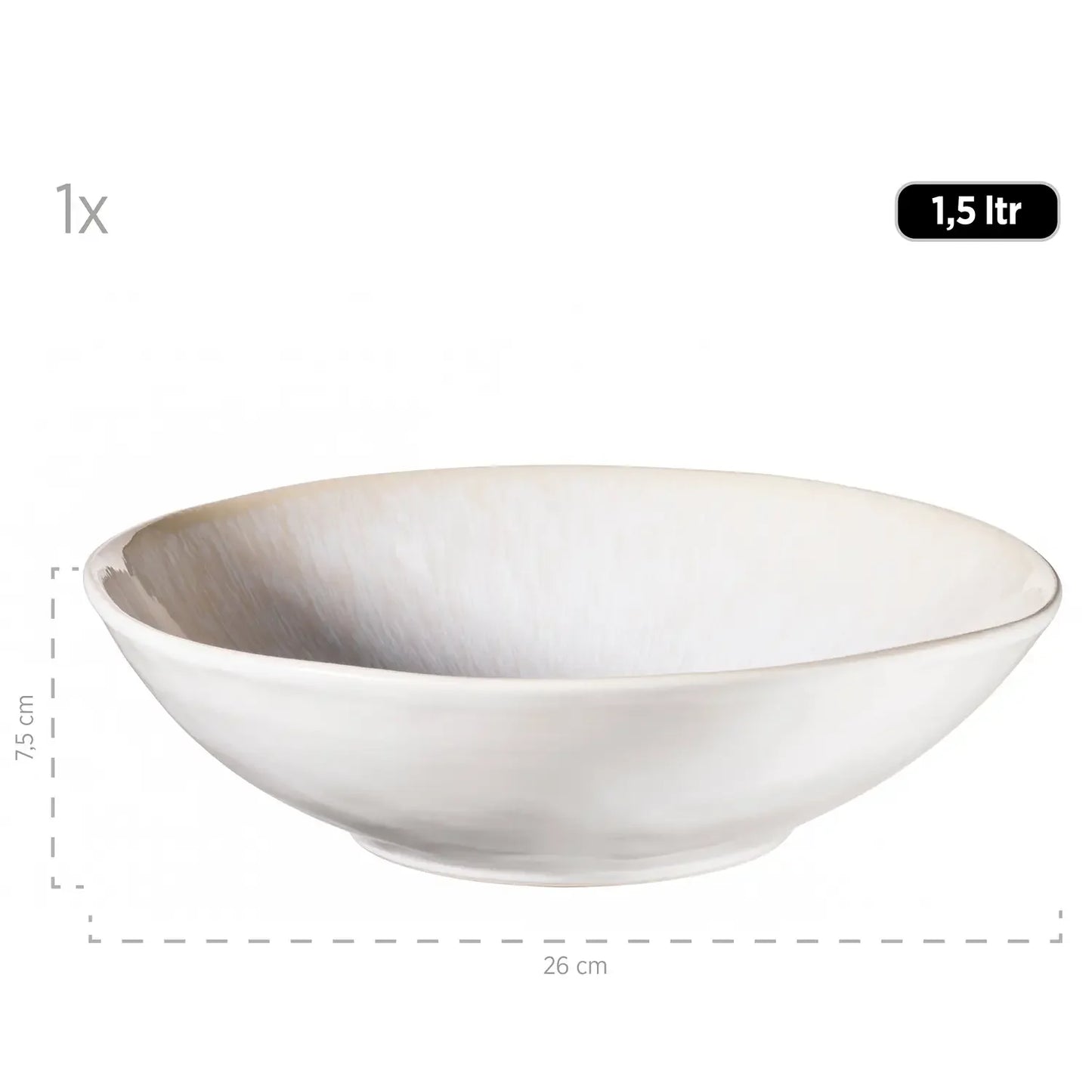 Nordic Frost Schüsselset | 9-tlg. | Weiß | Steinzeug