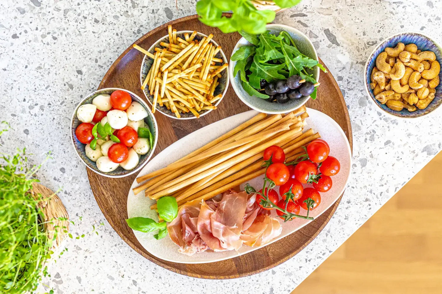 Nordic Frost Schüsselset | 9-tlg. | Weiß | Steinzeug