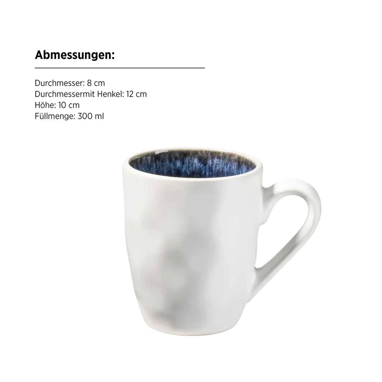 Nordic Frost Kombiservice | 16-tlg. | Blau | Steinzeug