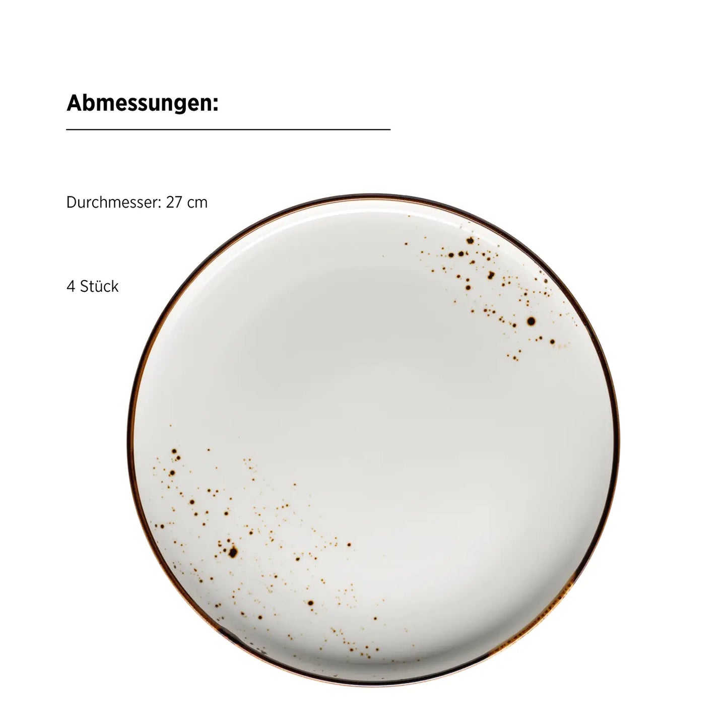 Riviera Kombiset | 16-tlg. | Weiß / Braun | Porzellan