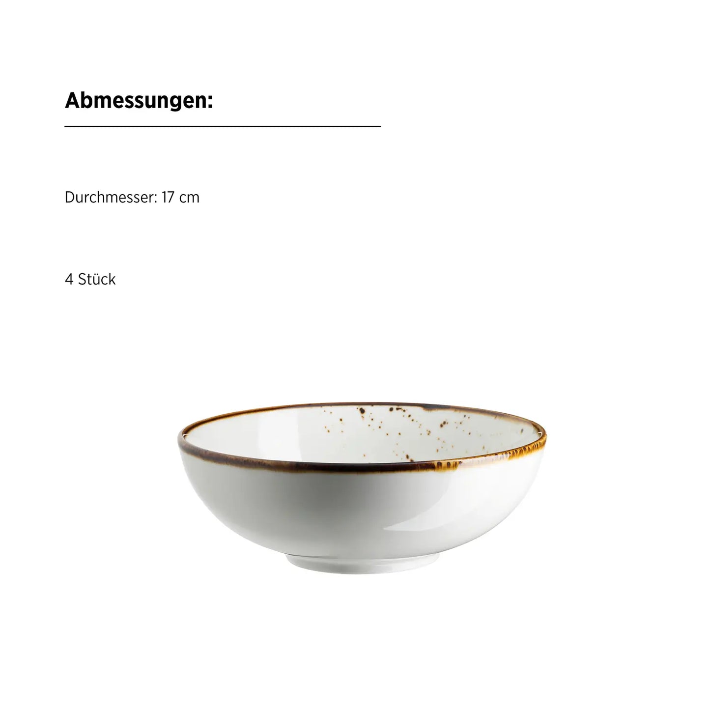 Riviera Kombiset | 16-tlg. | Weiß / Braun | Porzellan