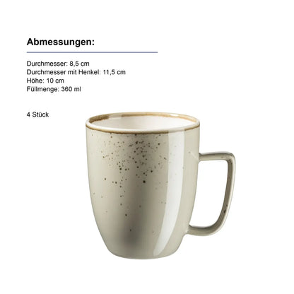 Riviera Set combiné | 16 pièces | Gris olive | Porcelaine