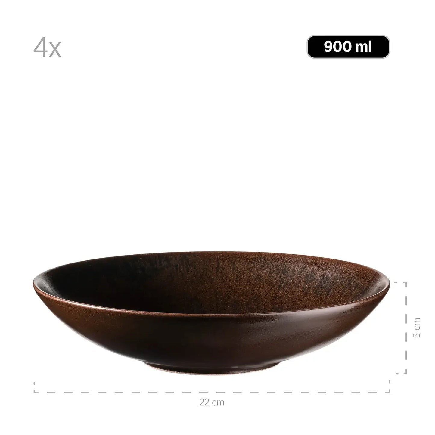 Bronzo Tafelservice | 12-tlg. | Schwarz | Steinzeug | Made in Portugal