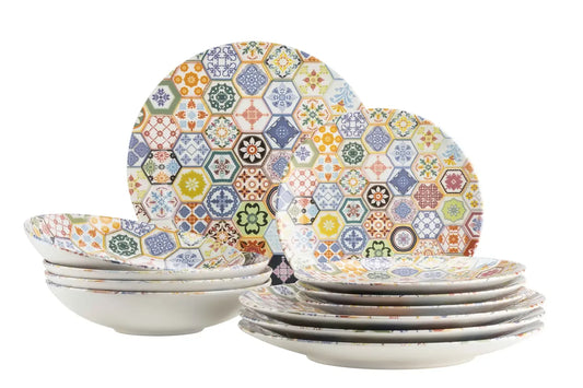 Fox Tafelservice | 12-tlg. | Bunt | Steinzeug | Made in Portugal