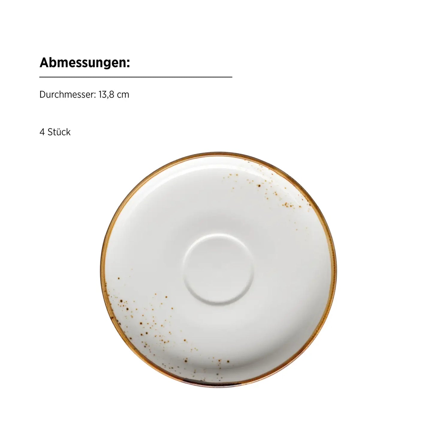 Riviera Kaffeetassen | 8-tlg. | Weiß / Braun | Porzellan