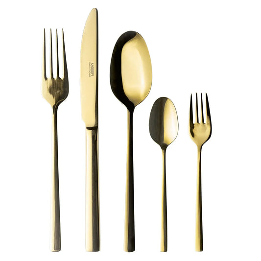 Aurelia Besteckgarnitur, Shiny white gold 18/10 | 30-tlg. | Weißgold | Edelstahl 18/10 | Made in Portugal