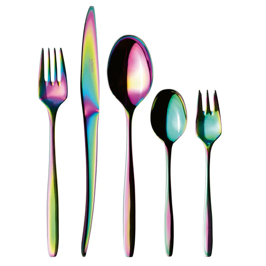 Obsidian Besteckgarnitur, Rainbow colors 18/10 | 30-tlg. | Bunt | Edelstahl 18/10 | Made in Portugal