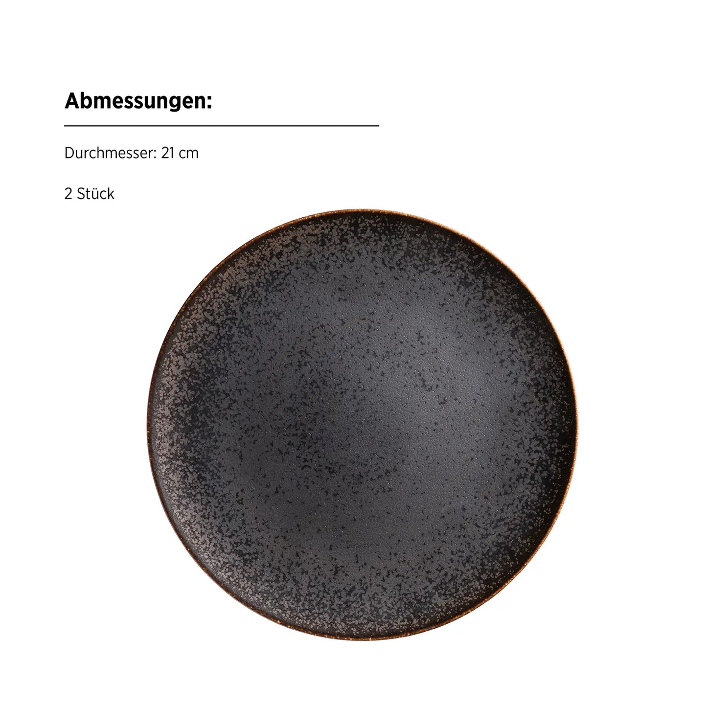 Forte Kombiservice | 8-tlg. | Schwarz | Porzellan | Made in Portugal