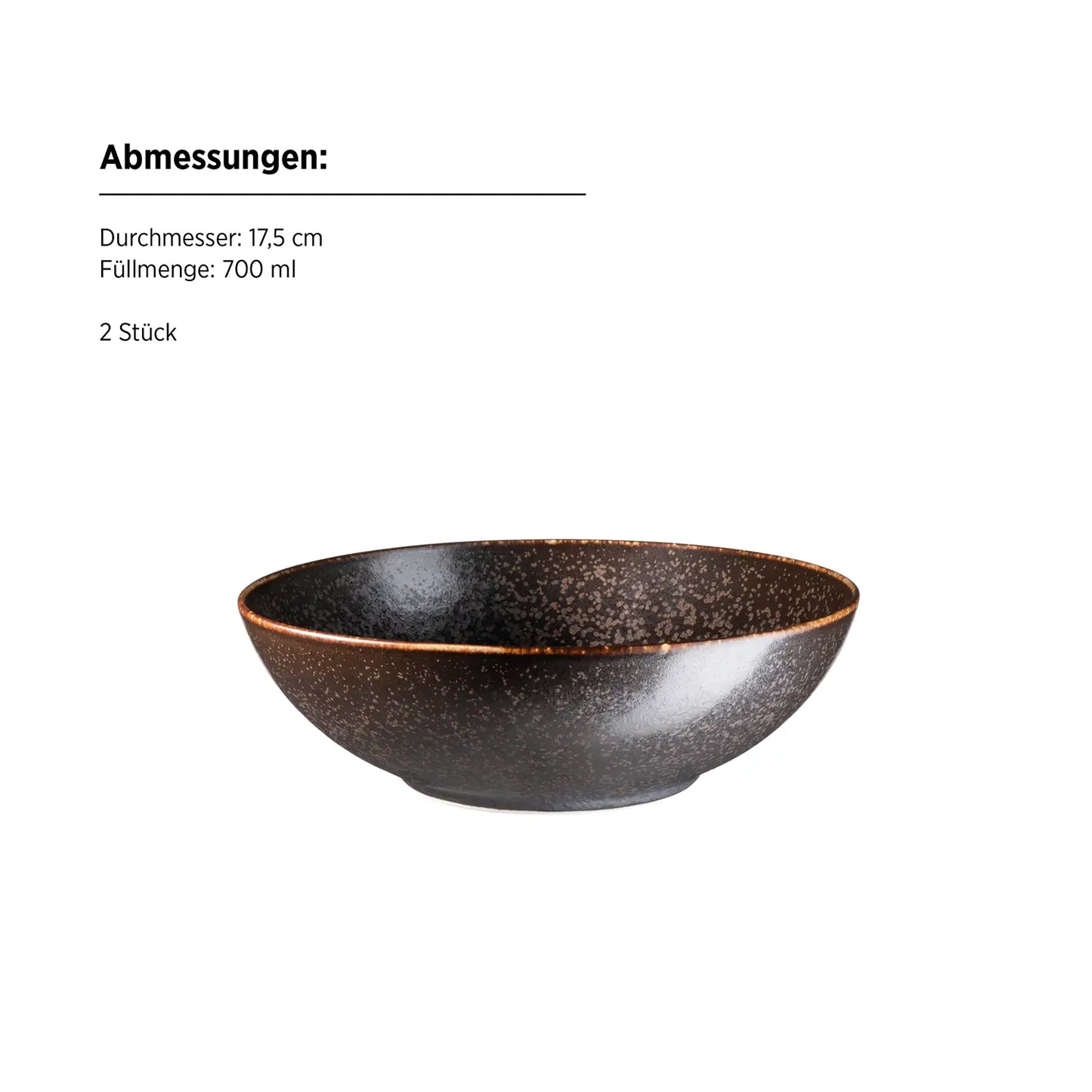 Forte Kombiservice | 8-tlg. | Schwarz | Porzellan | Made in Portugal