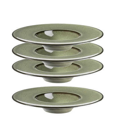 Verve Gourmetteller | 4-tlg. | Grün | Porzellan | Made in Portugal