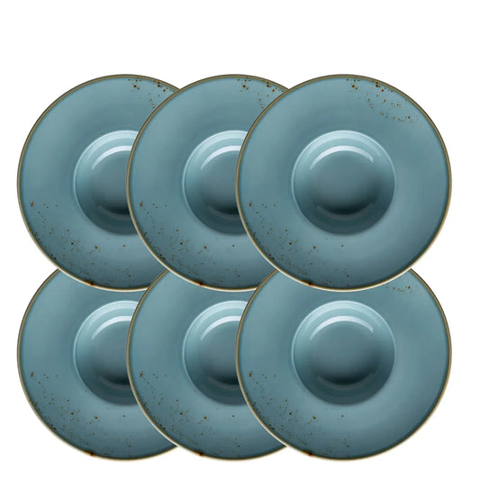 Riviera Gourmetteller | 6-tlg. | Blau | Porzellan