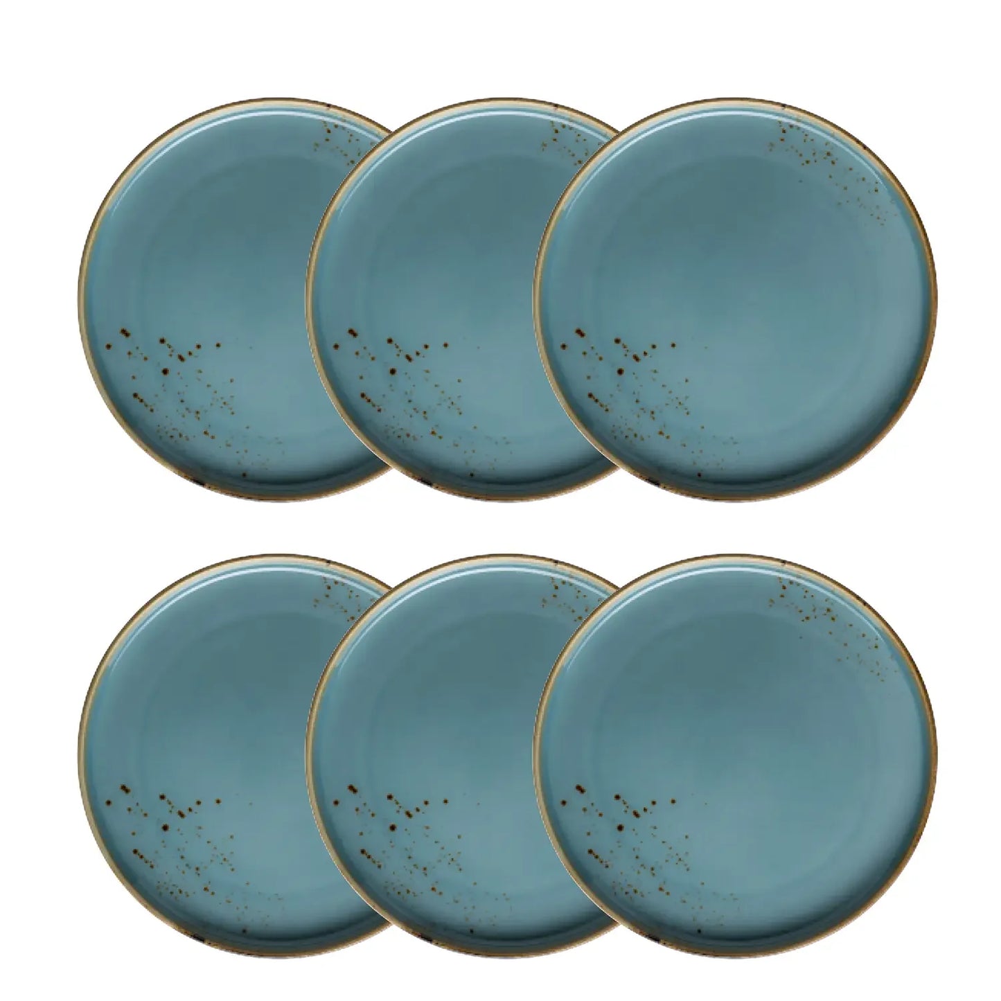 Assiettes à dessert Riviera | 6 pièces | Bleu | Porcelaine