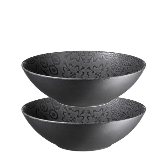 Azulejo Noir Schüssel. | 2-tlg. | Schwarz | Steinzeug | Made in Portugal