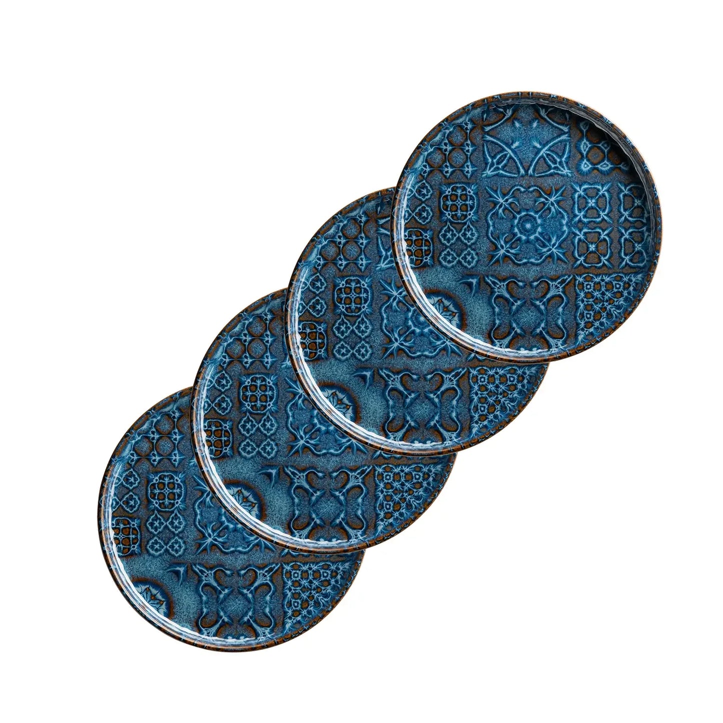 Azulejo Blu Dessert Plate UNO. | 4 pcs. | Blue | Stoneware | Made in Portugal