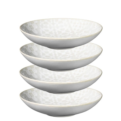 Azulejo Blanc Teller tief. | 4-tlg. | Weiß | Steinzeug | Made in Portugal