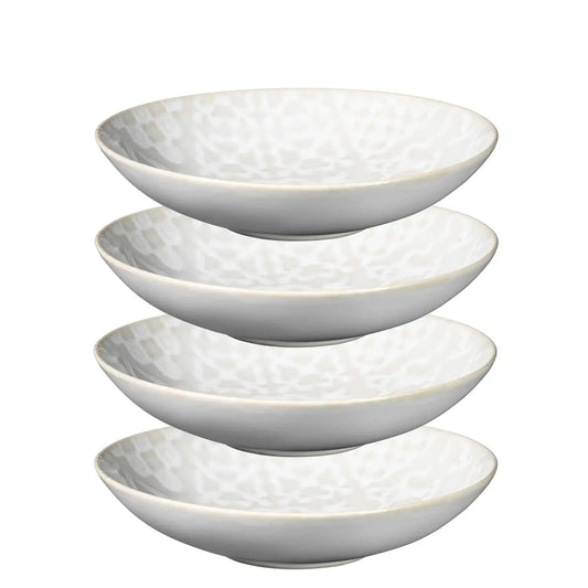 Azulejo Blanc Teller tief. | 4-tlg. | Weiß | Steinzeug | Made in Portugal