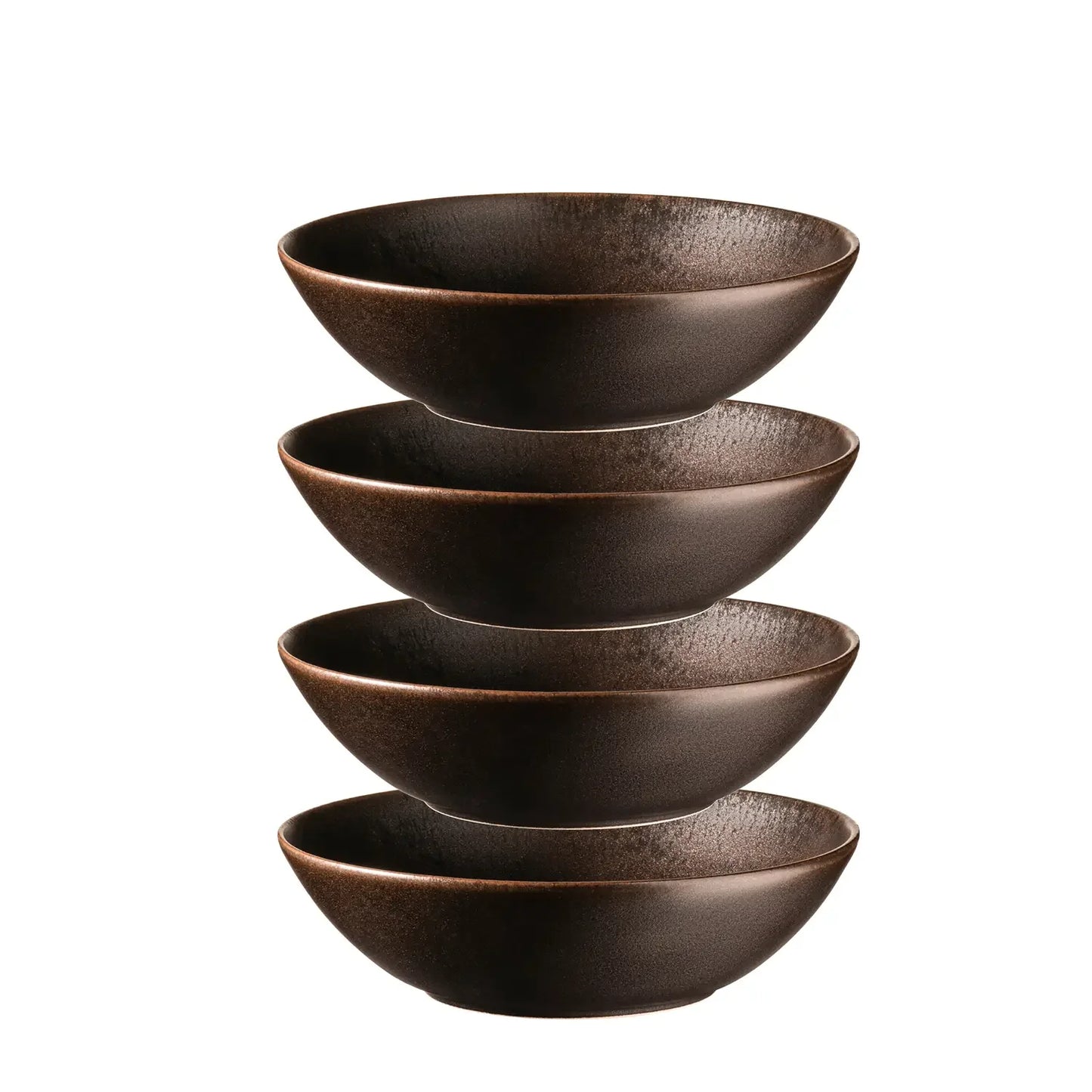 Bronzo Schüssel UNO. | 4-tlg. | Schwarz | Steinzeug | Made in Portugal