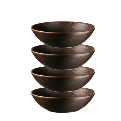 Bronzo Schüssel UNO. | 4-tlg. | Schwarz | Steinzeug | Made in Portugal