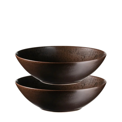 Bronzo Schüssel. | 2-tlg. | Schwarz | Steinzeug | Made in Portugal
