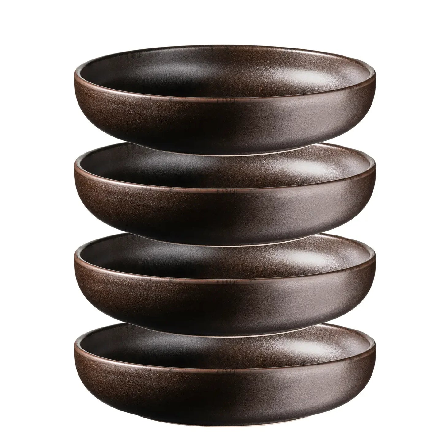 Bronzo Schüssel UNO. | 4-tlg. | Schwarz | Steinzeug | Made in Portugal