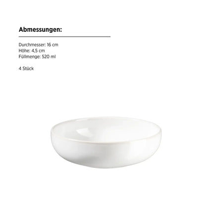 Uniq Schüssel | 4-tlg. | Weiß | Steinzeug | Made in Portugal