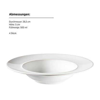 Uniq Pastateller | 4-tlg. | Weiß | Steinzeug | Made in Portugal