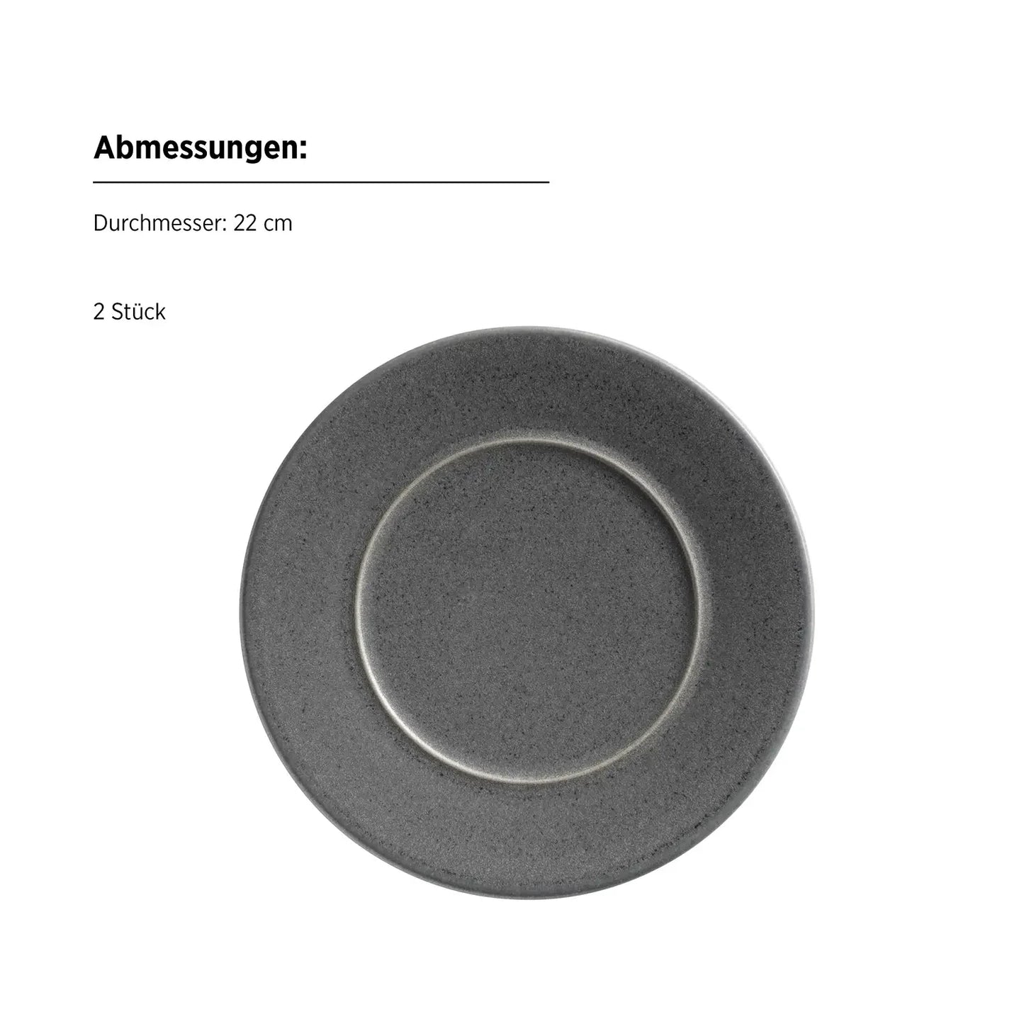 Uniq Dinnerware Set | 8-Piece | Anthracite | Stoneware | Made in Portugal