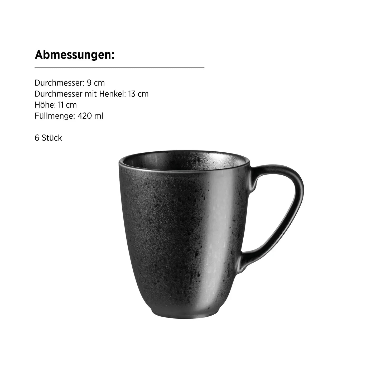 Purist Breakfast Set | 18-piece | Black | Stoneware | Made in Portugal