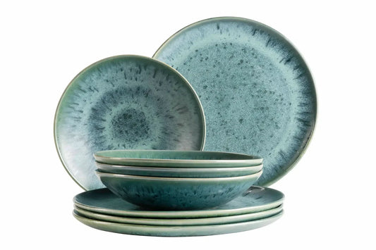 Nova Tafelservice | 8-tlg. | Blau | Steinzeug | Made in Portugal